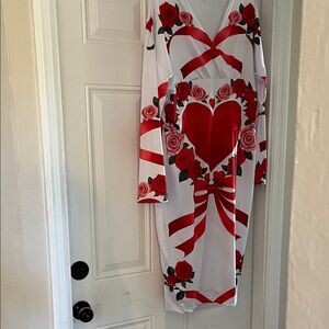 Floral Heart Print Dress